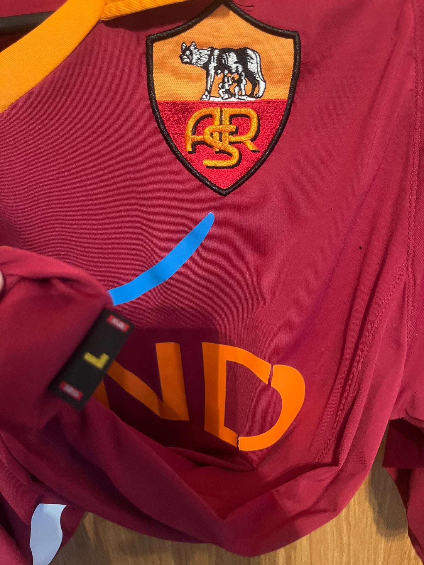 AS Roma 2012/2013 Home Footnall Shirt Large - Fits Small - Francesco Totti