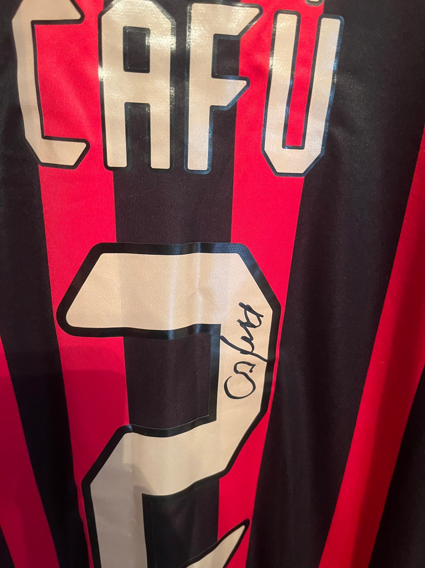 AC Milan 2006/2007 Home Football Shirt Large - Cafu - Signed