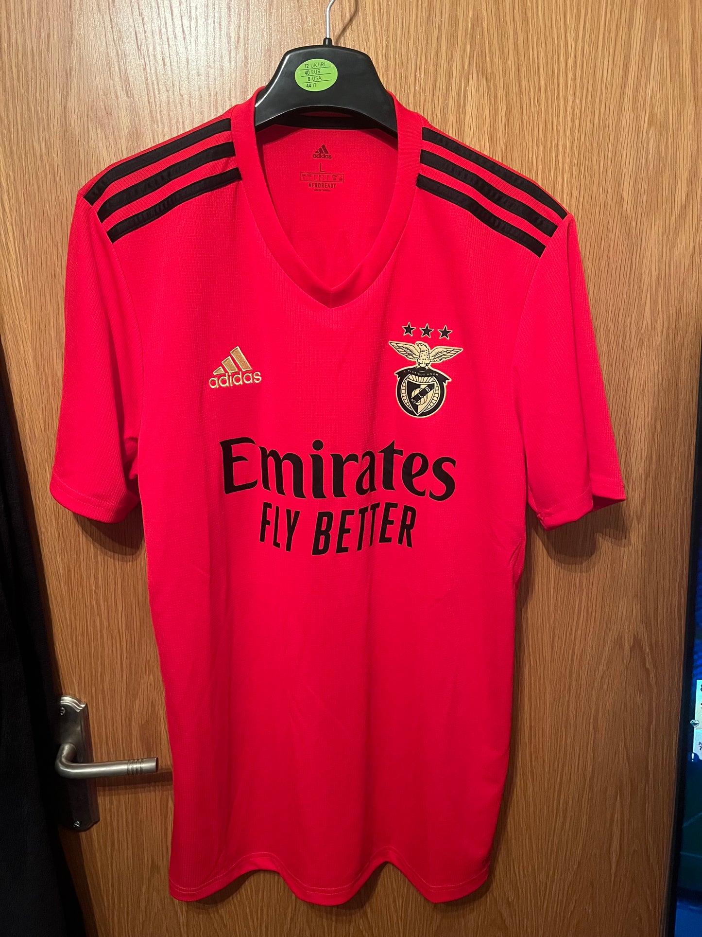 SL Benfica 2020/2021 Home Football Shirt Large