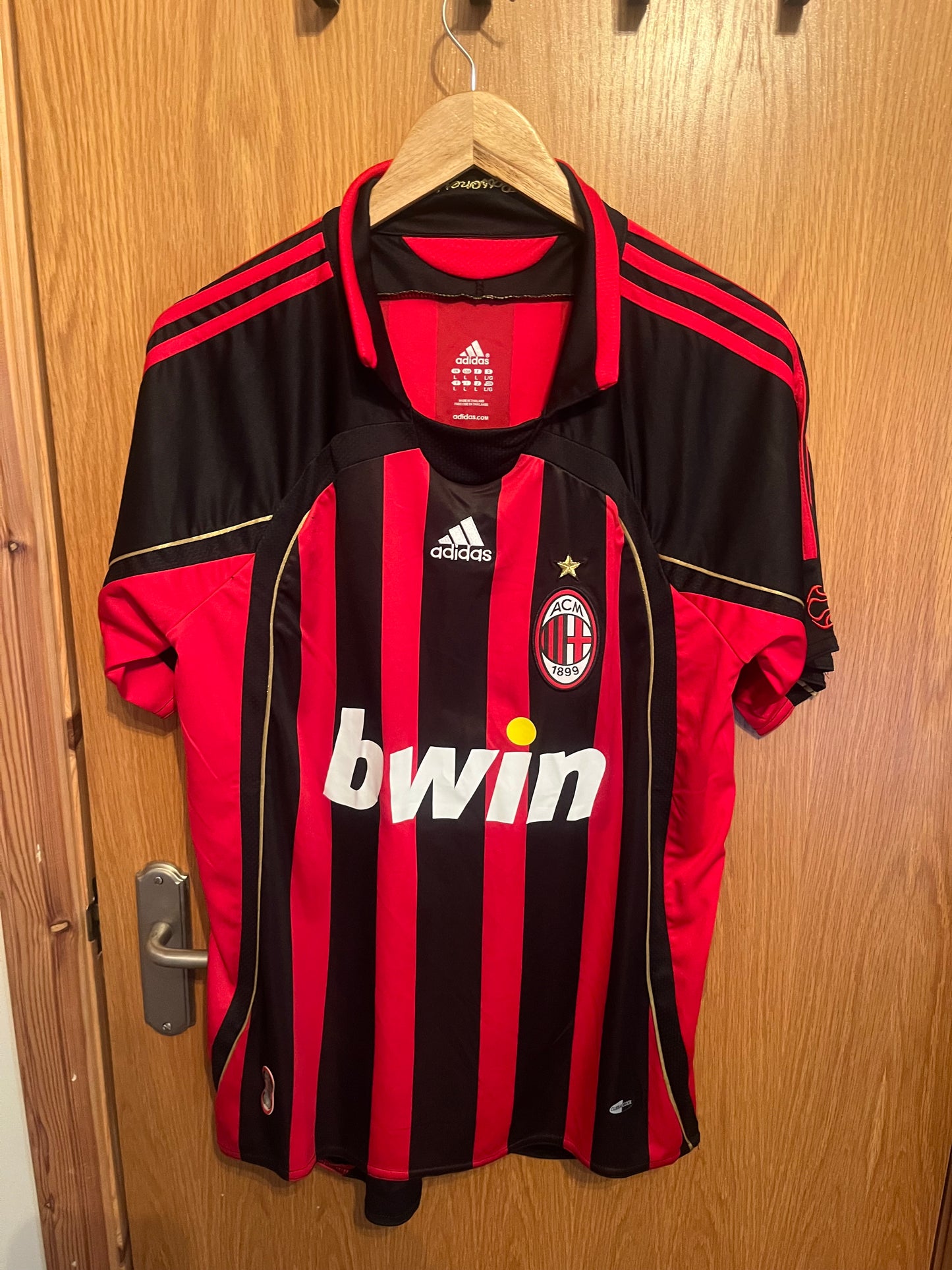 AC Milan 2006/2007 Home Football Shirt Large - Cafu - Signed