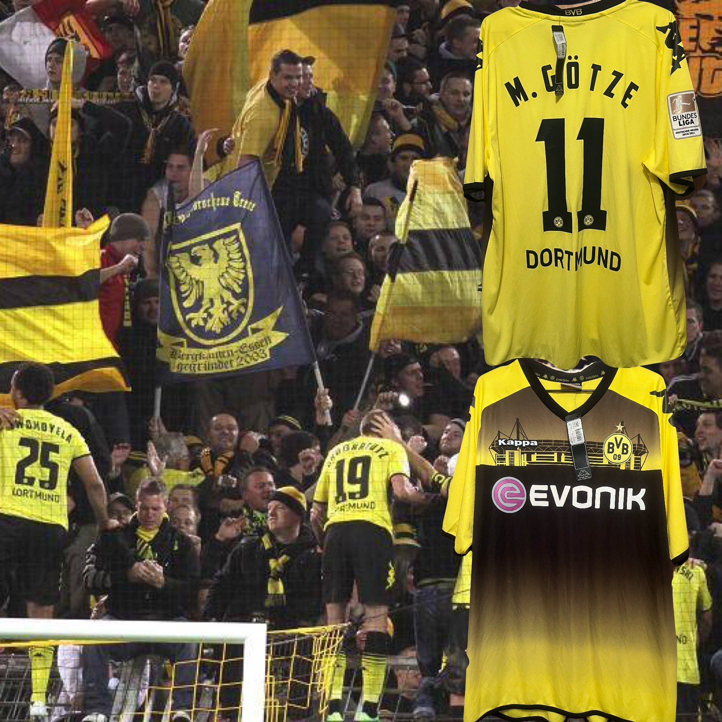 Borussia Dortmund 2011/2012 Special Edition Home Football Shirt 2XL - Fits XL - Mario Götze - BNWT