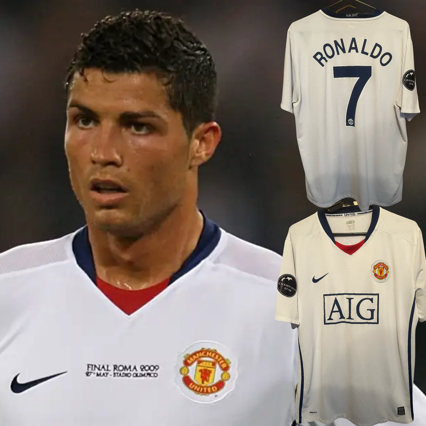 Manchester United 2008/2009 Away Football Shirt Extra Large - Cristiano Ronaldo