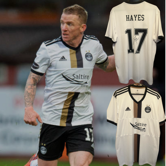 Aberdeen 2020/2021 Away Football Shirt Extra Large - Jonny Hayes - Signed
