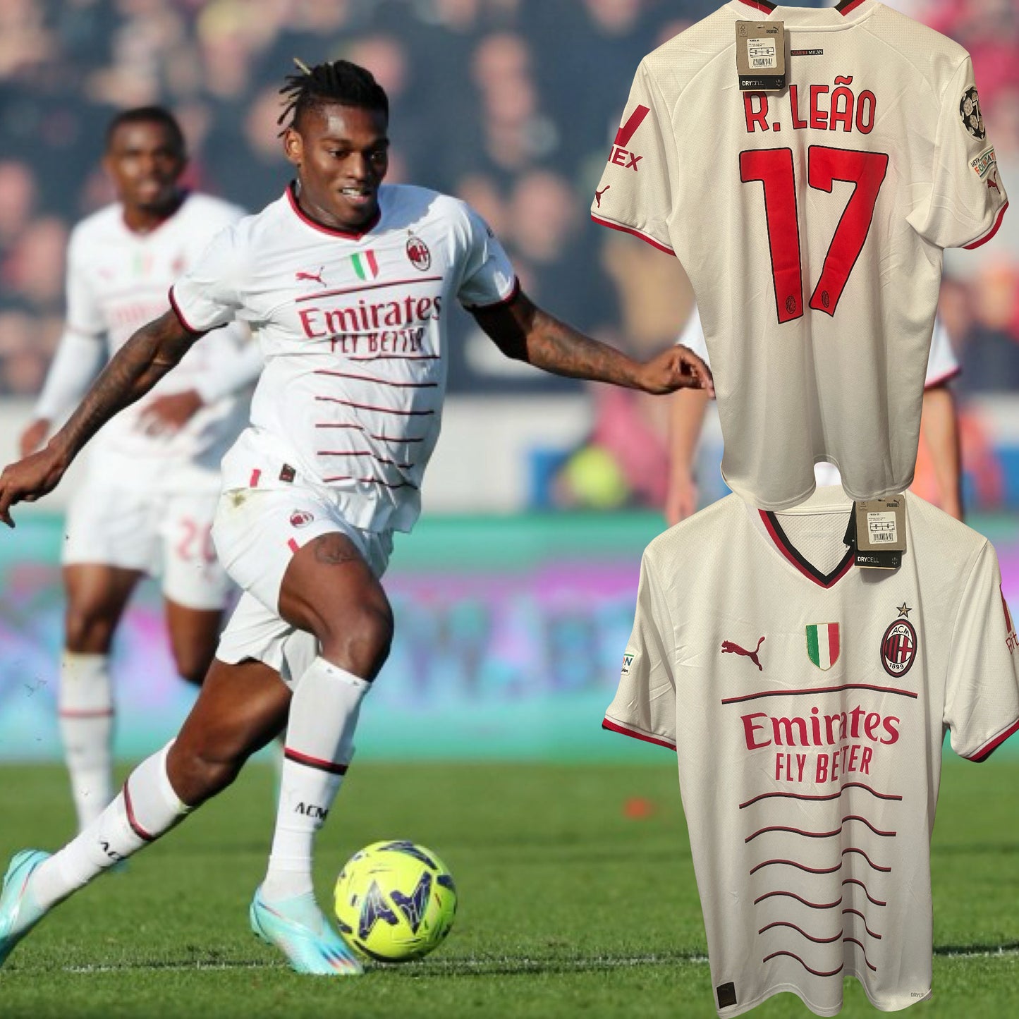 AC Milan 2022/2023 Away Football Shirt Medium - Rafael Leao - BNWT