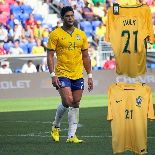 Brazil 2016 Home Football Shirt Medium - Hulk - BNWT