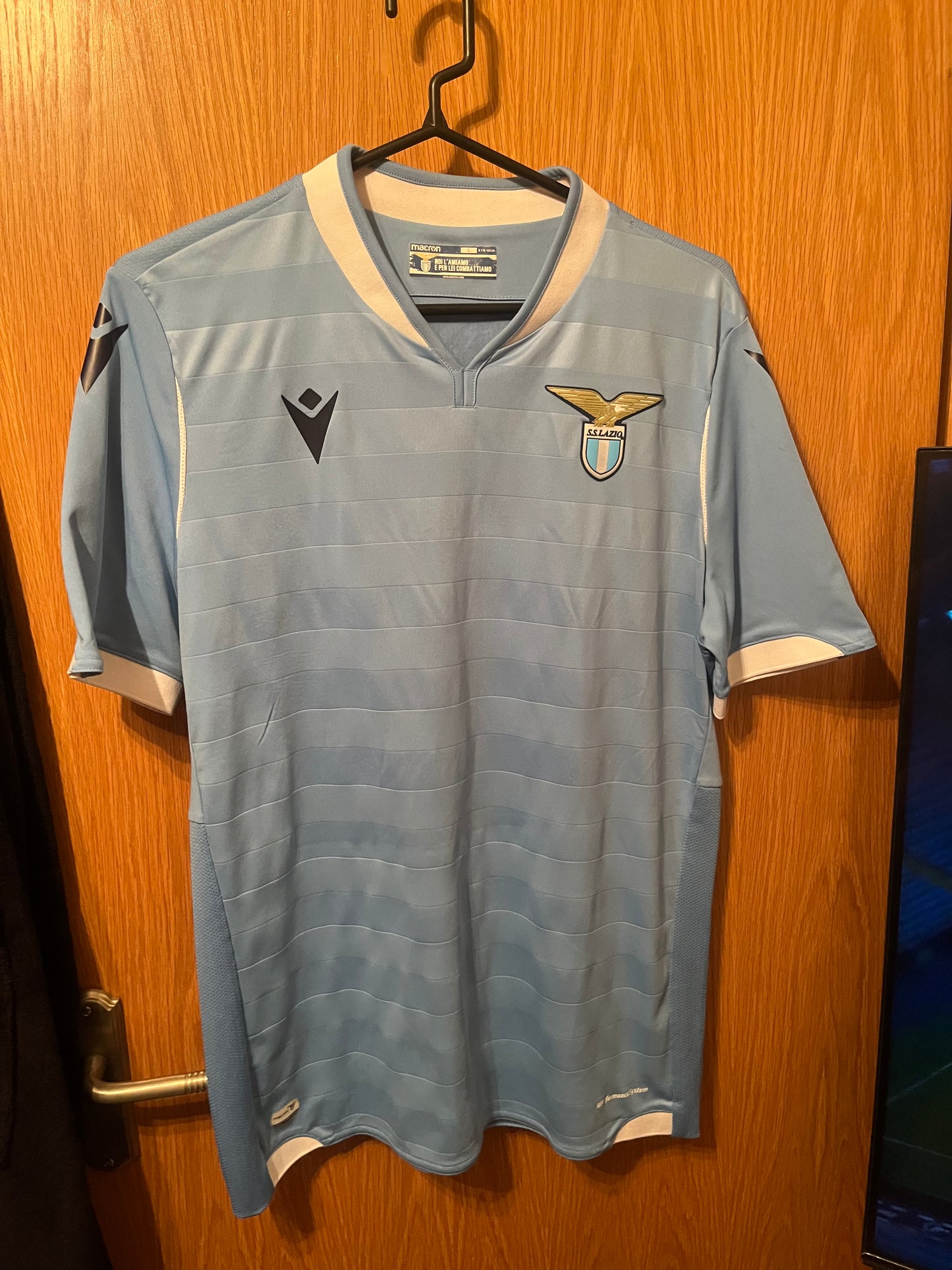 SS Lazio 2019/2020 Home Football Shirt Large - Fits Medium - Ciro Immobile