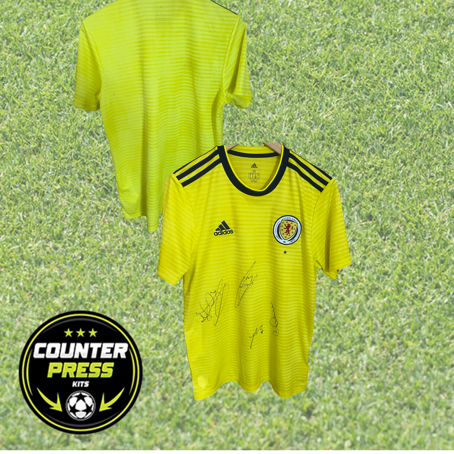 Scotland 2017/2018 Away Football Shirt Medium - Multi Signed