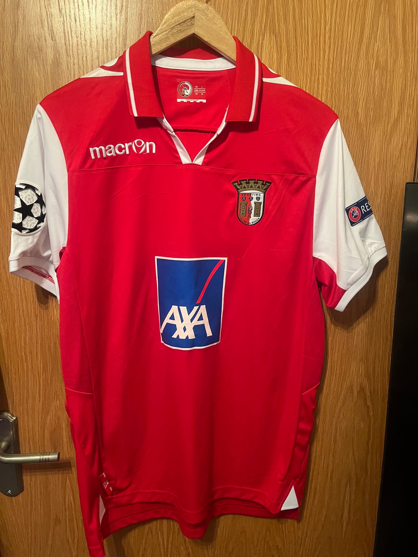 SC Braga 2012/2013 Home Football Shirt Medium - Carlão - Match Issued