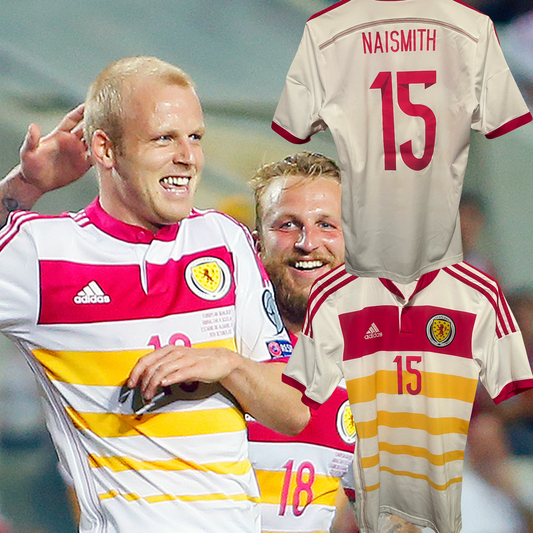 Scotland 2014 Away Football Shirt Small - Steven Naismith