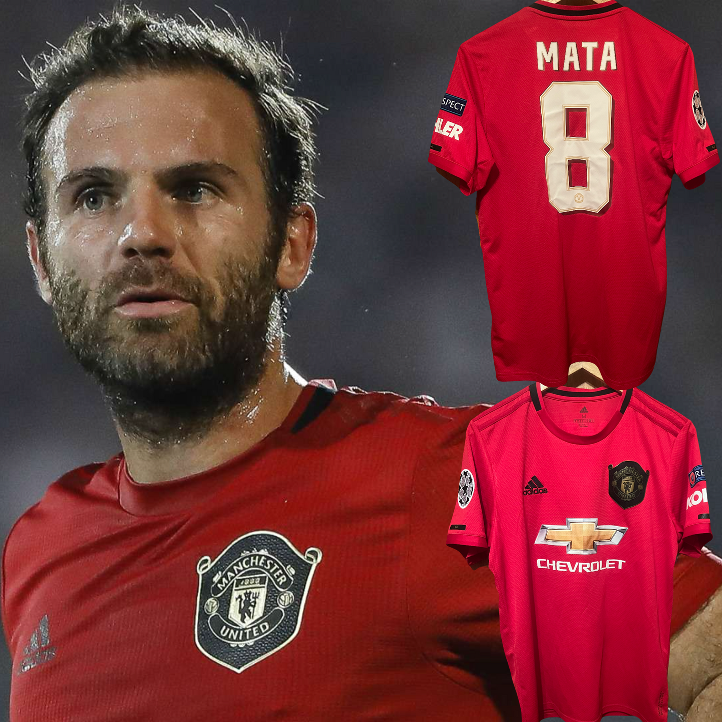 Manchester United 2019/2020 Home Football Shirt Medium - Juan Mata