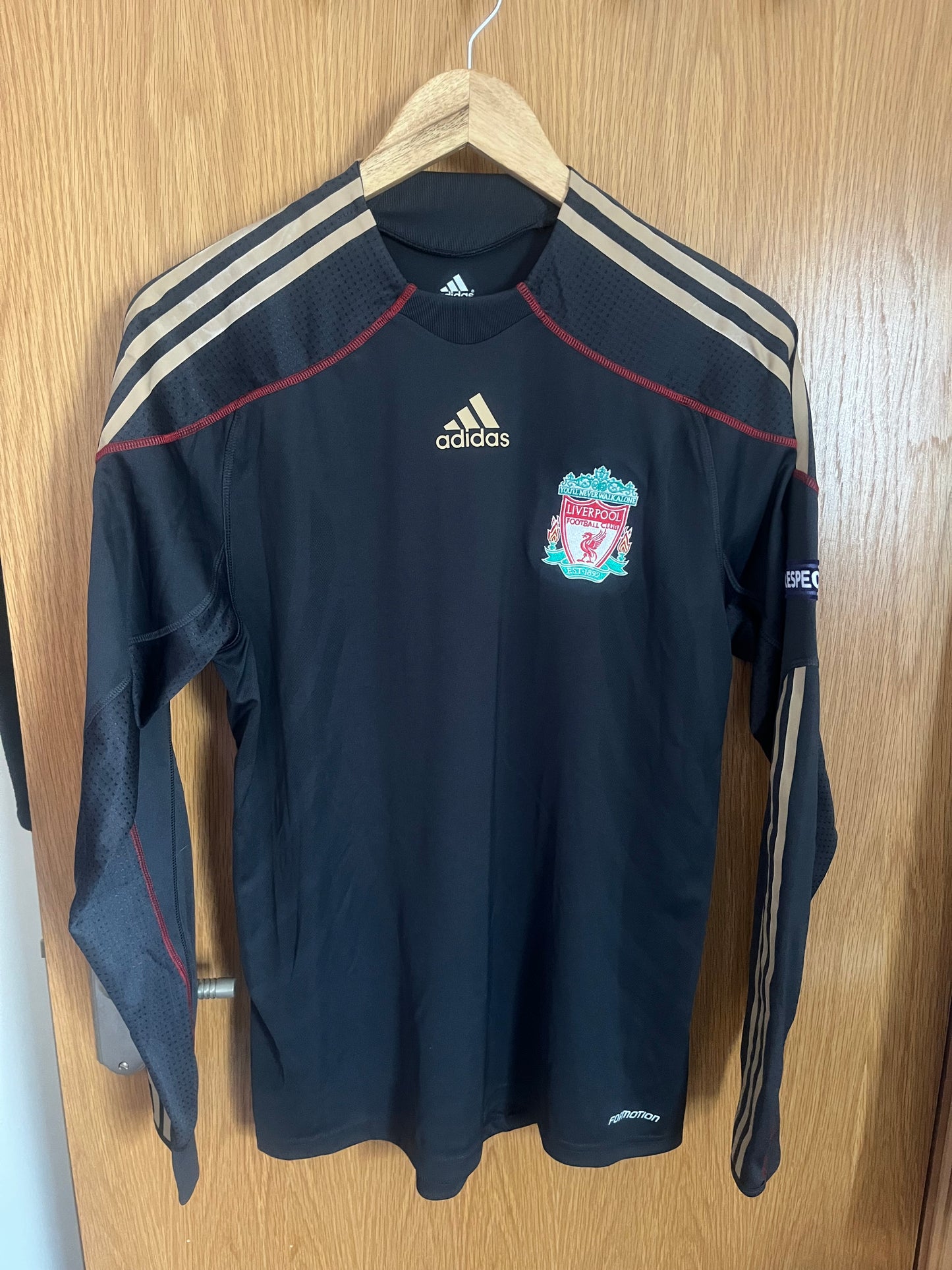 Liverpool 2009/2010 Third Football Shirt Medium - Long Sleeve - Fernando Torres - Player/Match Issue UEFA Europa League