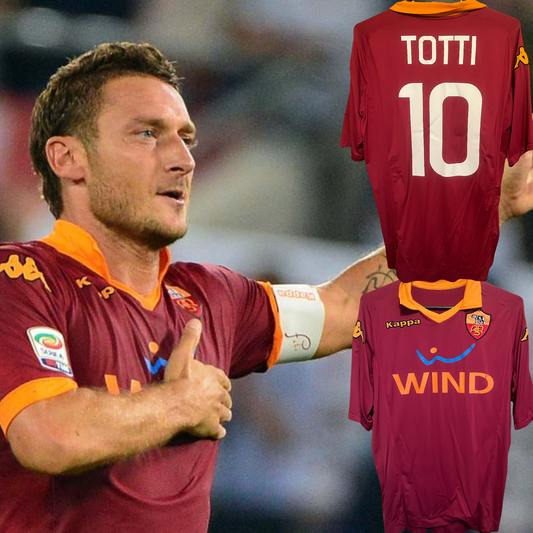 AS Roma 2012/2013 Home Footnall Shirt Large - Fits Small - Francesco Totti