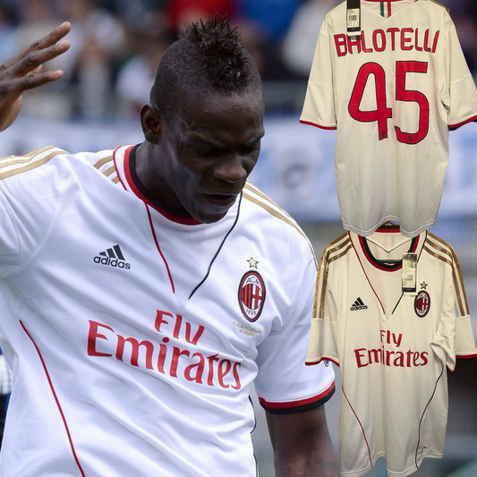 AC Milan 2013/2014 Away Football Shirt Medium - Mario Balotelli - BNWT