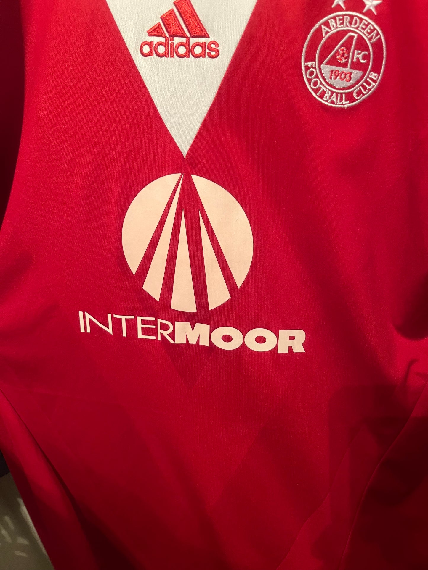 Aberdeen 2013/2014 Home Football Shirt Large - Fits Medium - Player Issue - Prototype Intermoor Sponsor