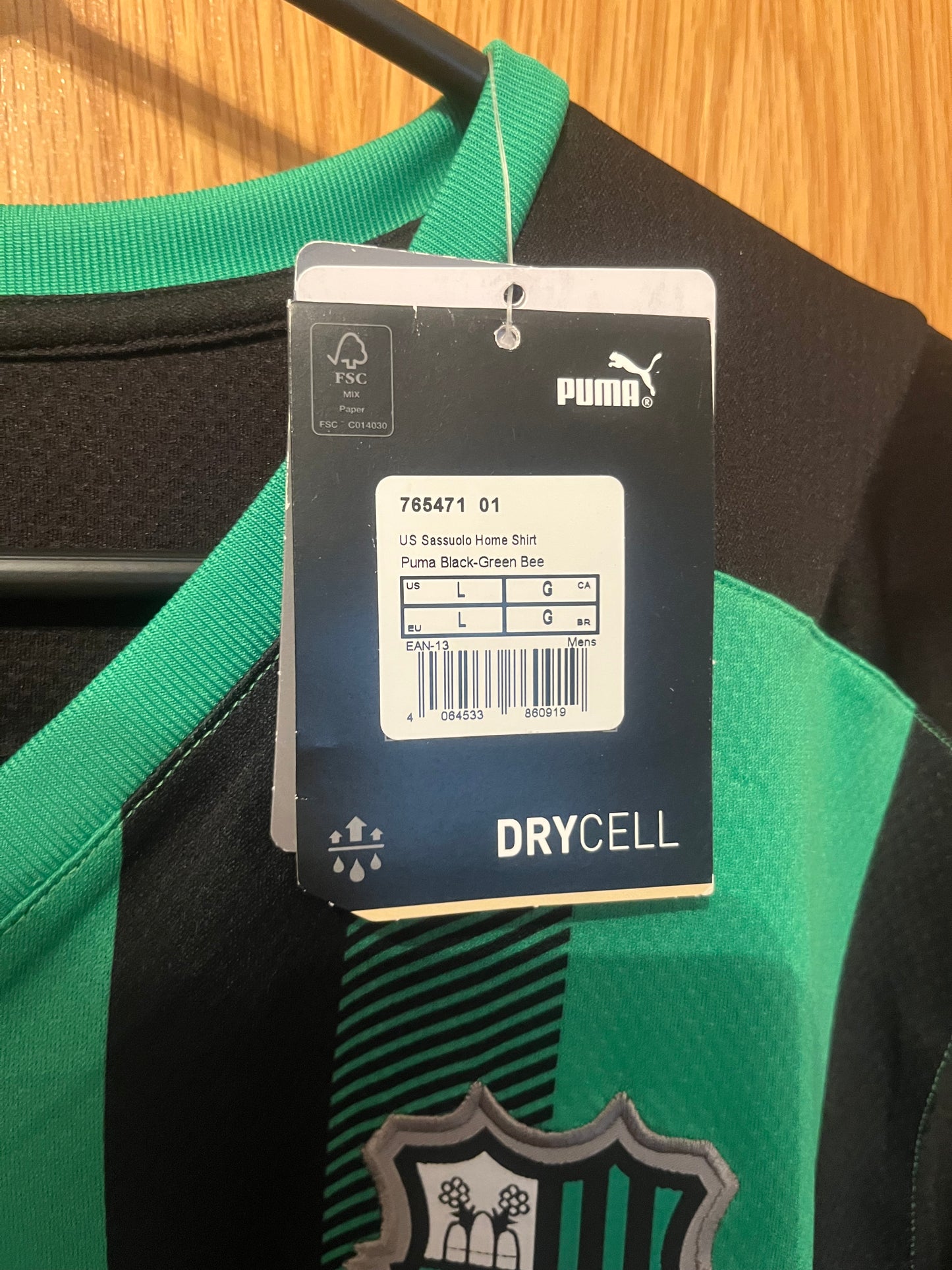 Sassuolo 2021/2022 Home Football Shirt Large - Gianluca Scamacca - BNWT