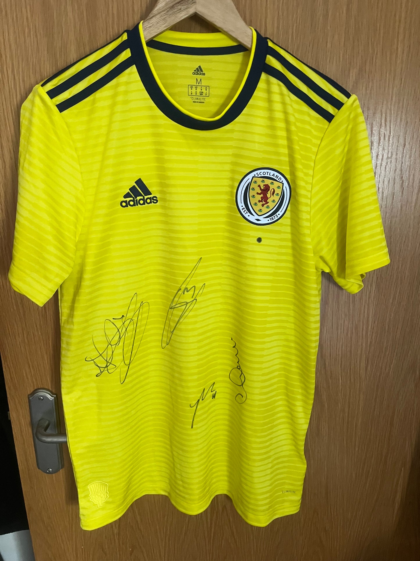 Scotland 2017/2018 Away Football Shirt Medium - Multi Signed