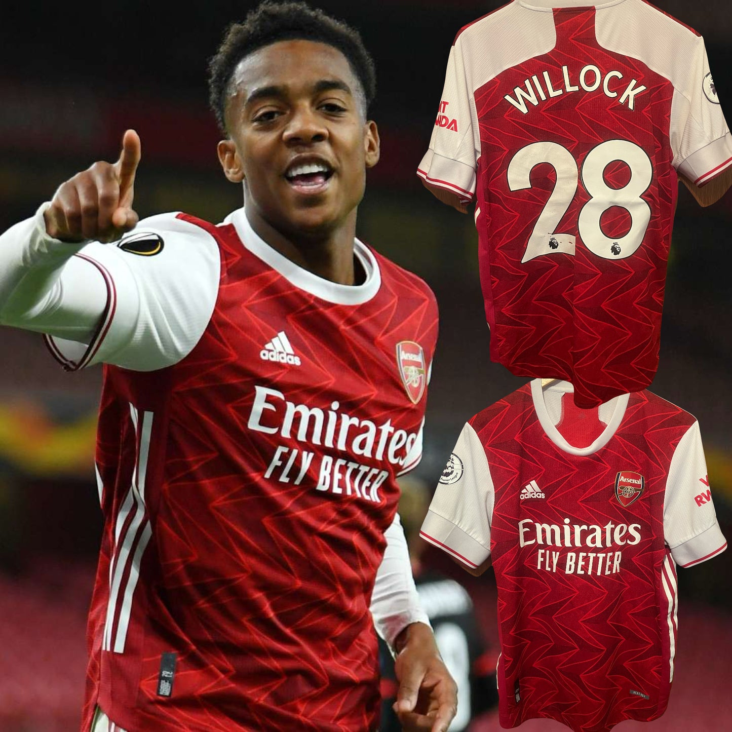 Arsenal 2020/2021 Home Football Shirt Medium - Heat.RDY - Joe Willock