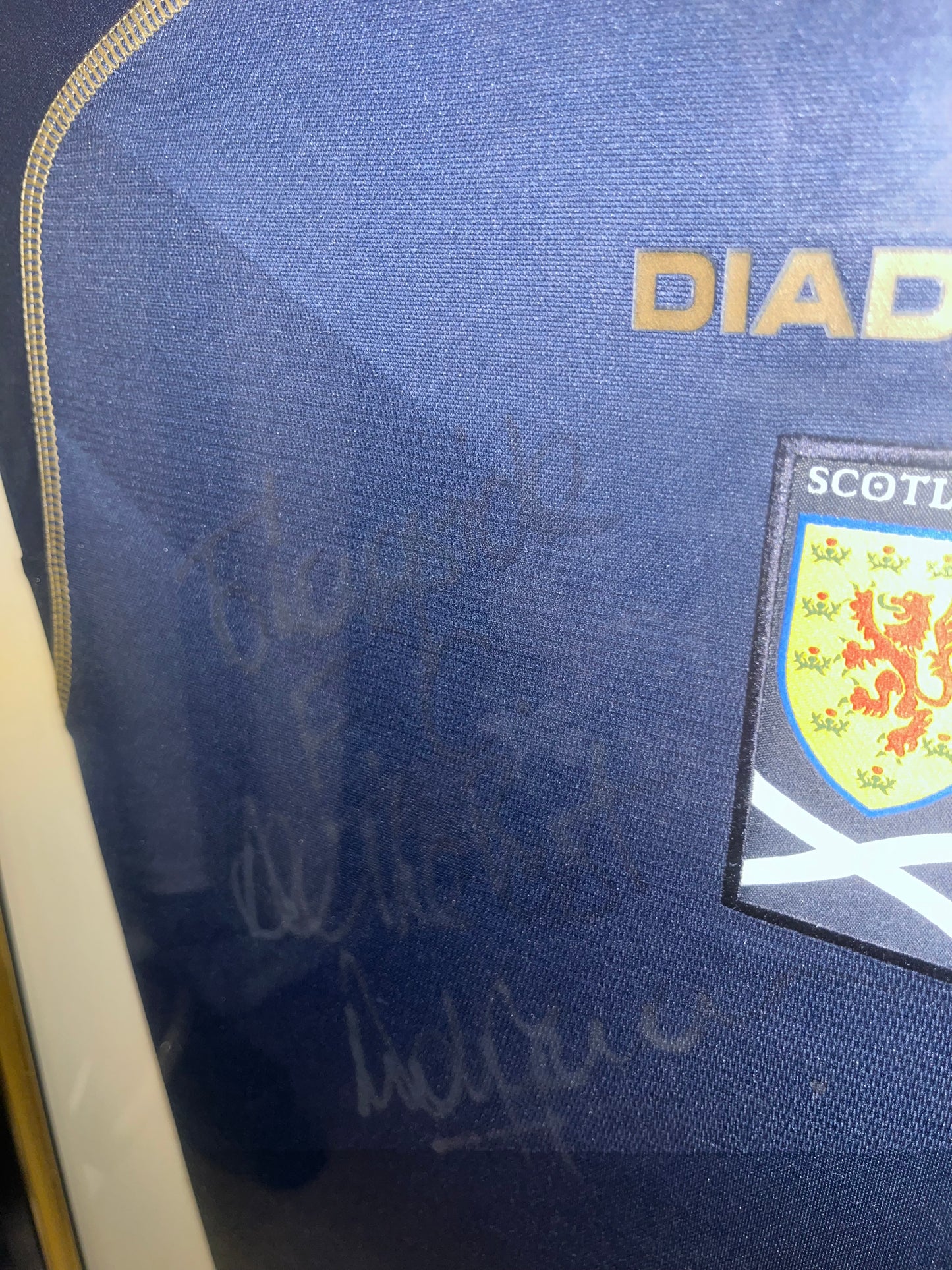 Scotland 2006/2007/2008 Home Football Shirt Large - Andy Goram - Signed + Framed
