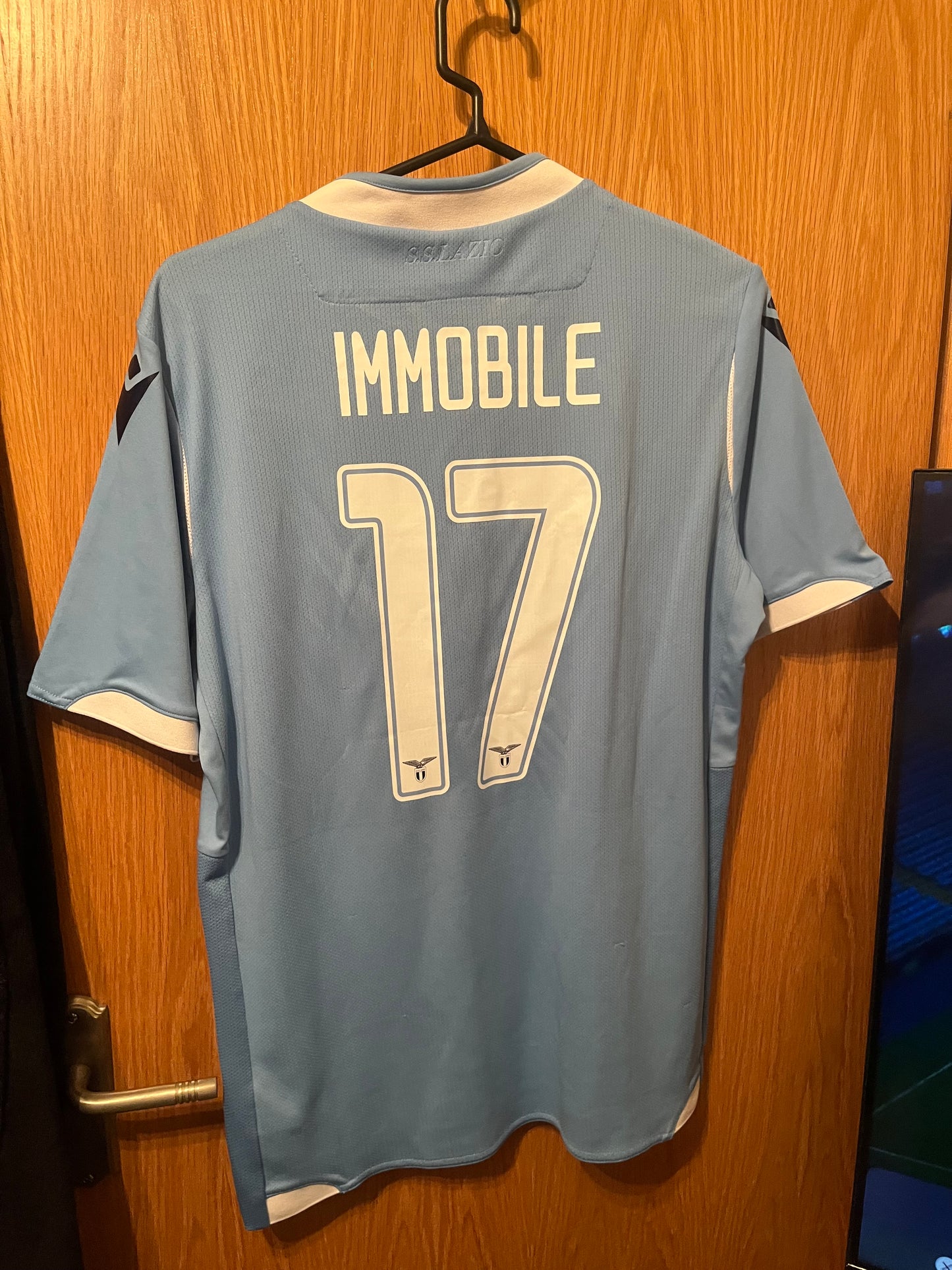 SS Lazio 2019/2020 Home Football Shirt Large - Fits Medium - Ciro Immobile