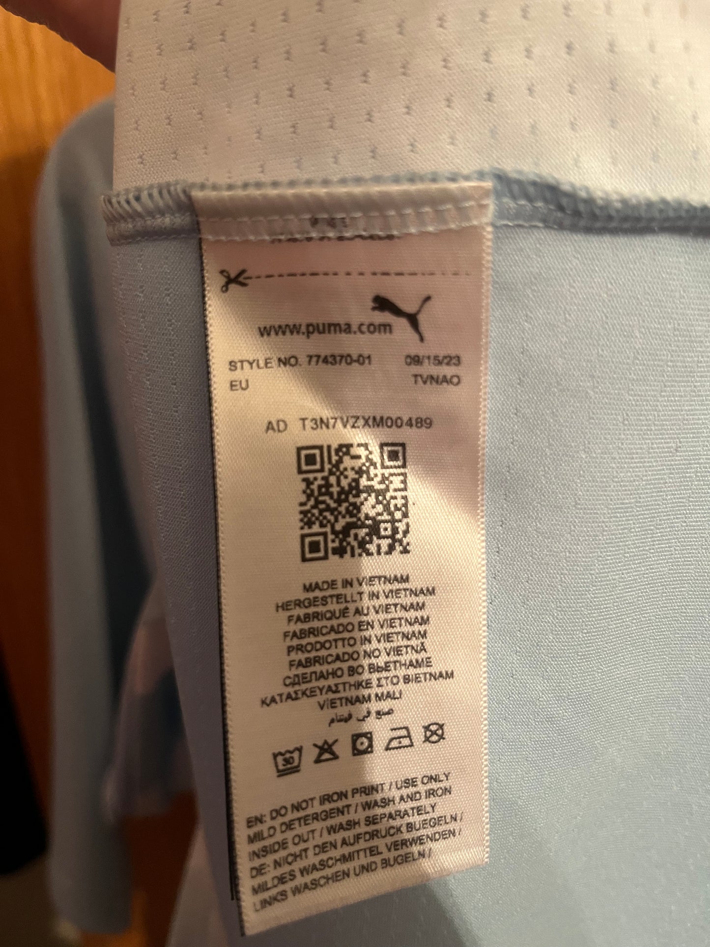 Manchester City 2023/2024 Training Football Shirt + Shorts Large - Kevin De Bruyne - Player Worn