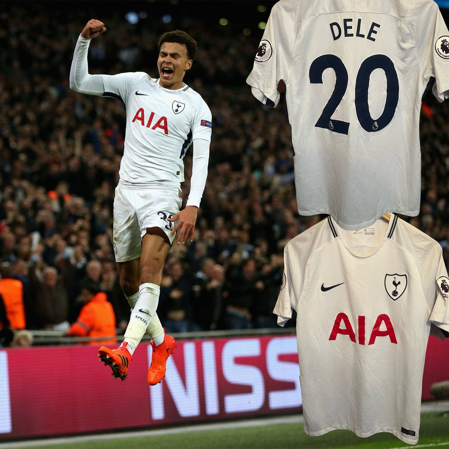 Tottenham Hotspur 2017/2018 Home Football Shirt Medium - Dele