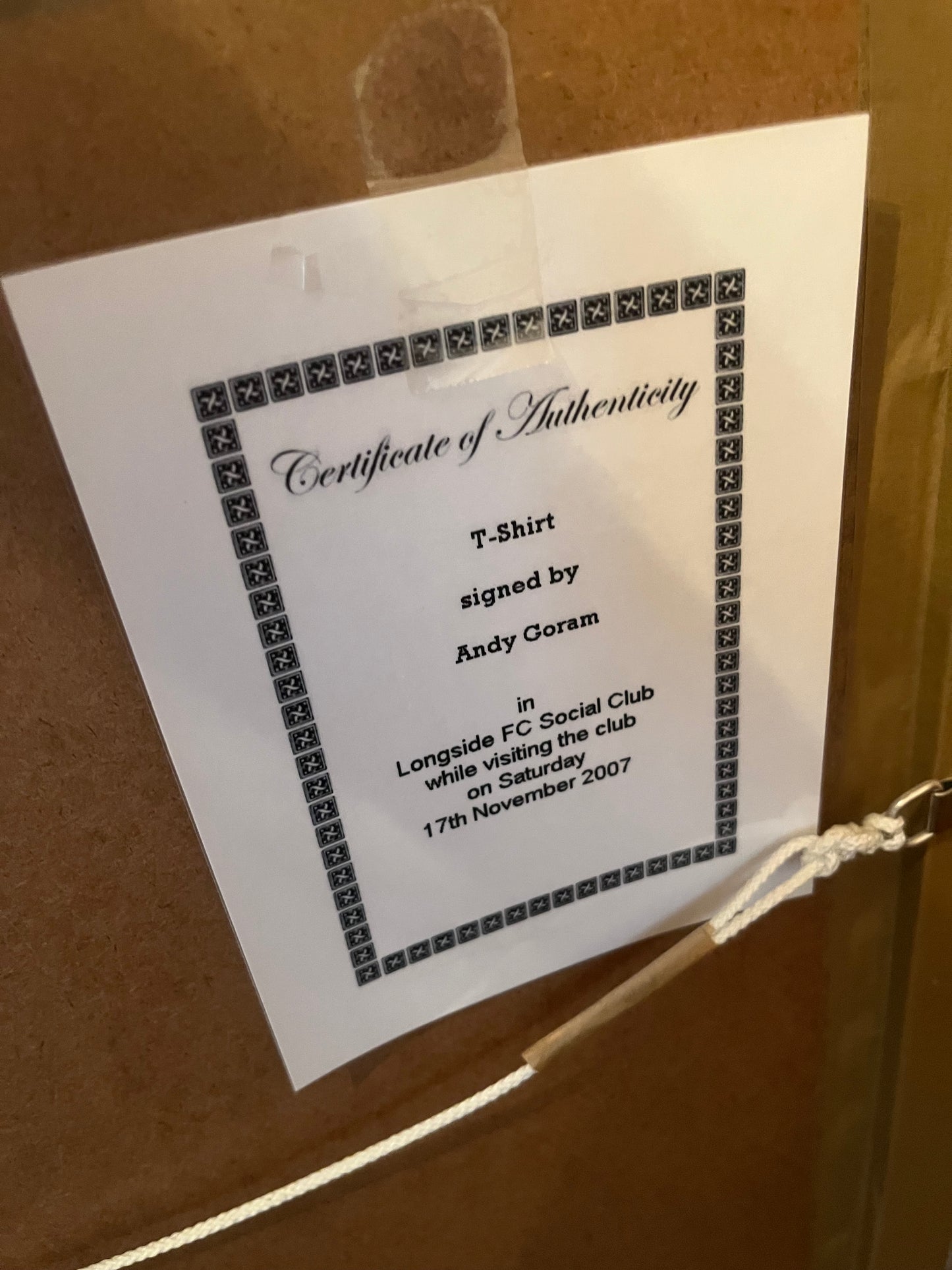 Scotland 2006/2007/2008 Home Football Shirt Large - Andy Goram - Signed + Framed