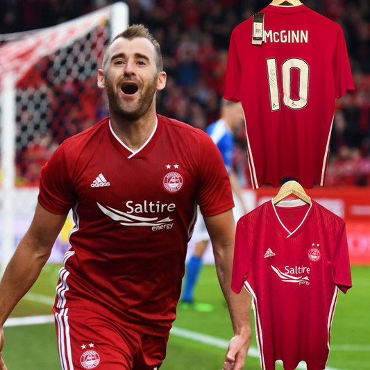 Aberdeen 2019/2020 Home Football Shirt Extra Large - Niall McGinn - Signed - BNWT