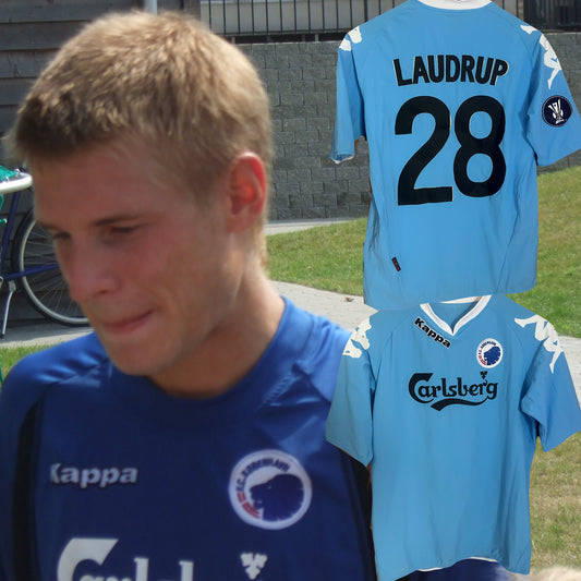 FC Copenhagen (København) 2007/2008 Away Football Shirt Large - Fits Small - Mads Laudrup - UEFA Cup Match Issued vs Aberdeen