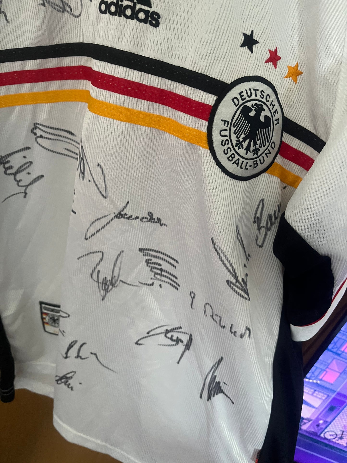 Germany 1998/1999/2000 Home Football Shirt Medium - Squad Signed