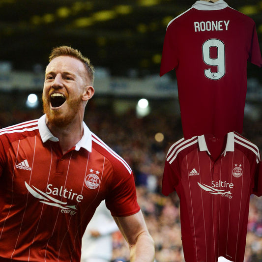 Aberdeen 2016/2017 Home Football Shirt Small - Adam Rooney