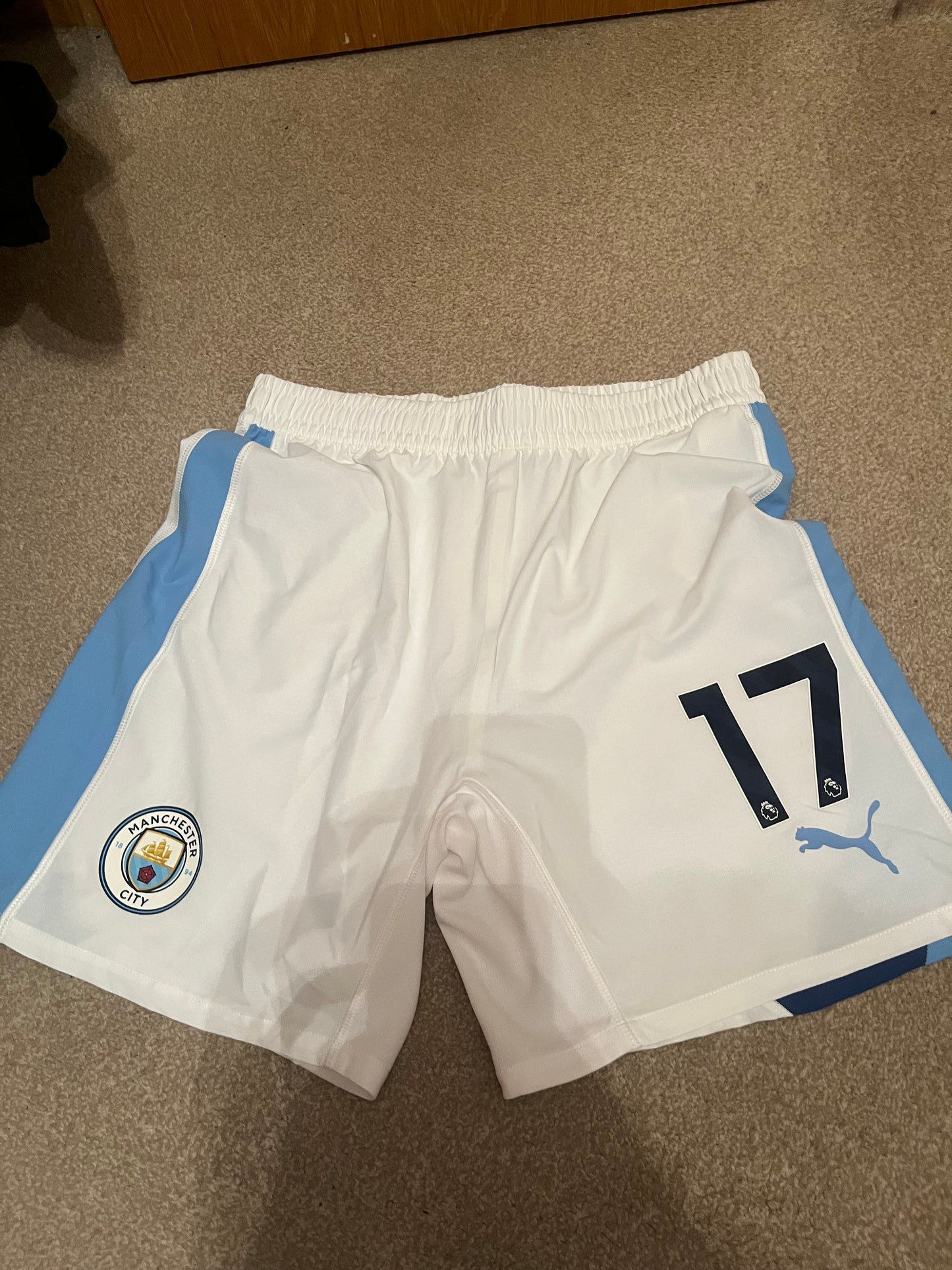 Manchester City 2023/2024 Training Football Shirt + Shorts Large - Kevin De Bruyne - Player Worn