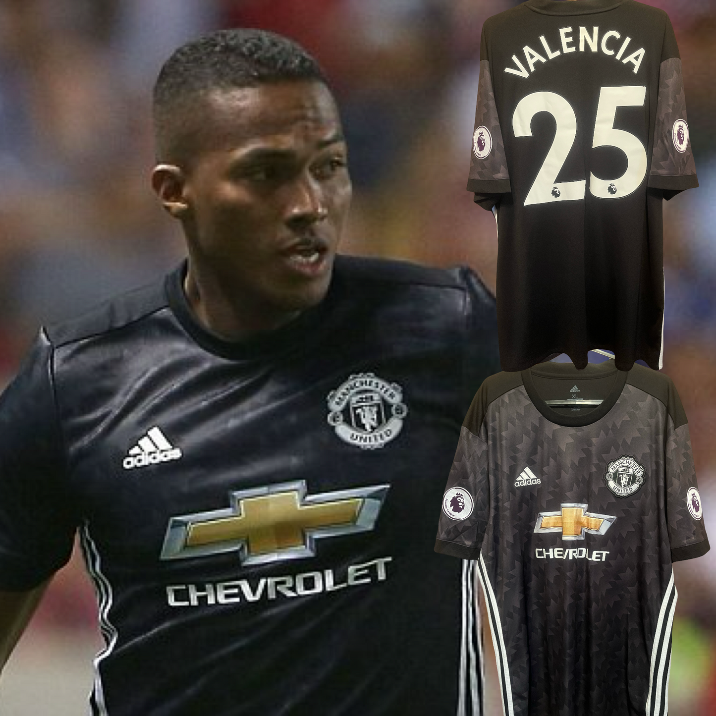 Manchester United 2017/2018 Away Football Shirt Extra Large - Antonio Valencia