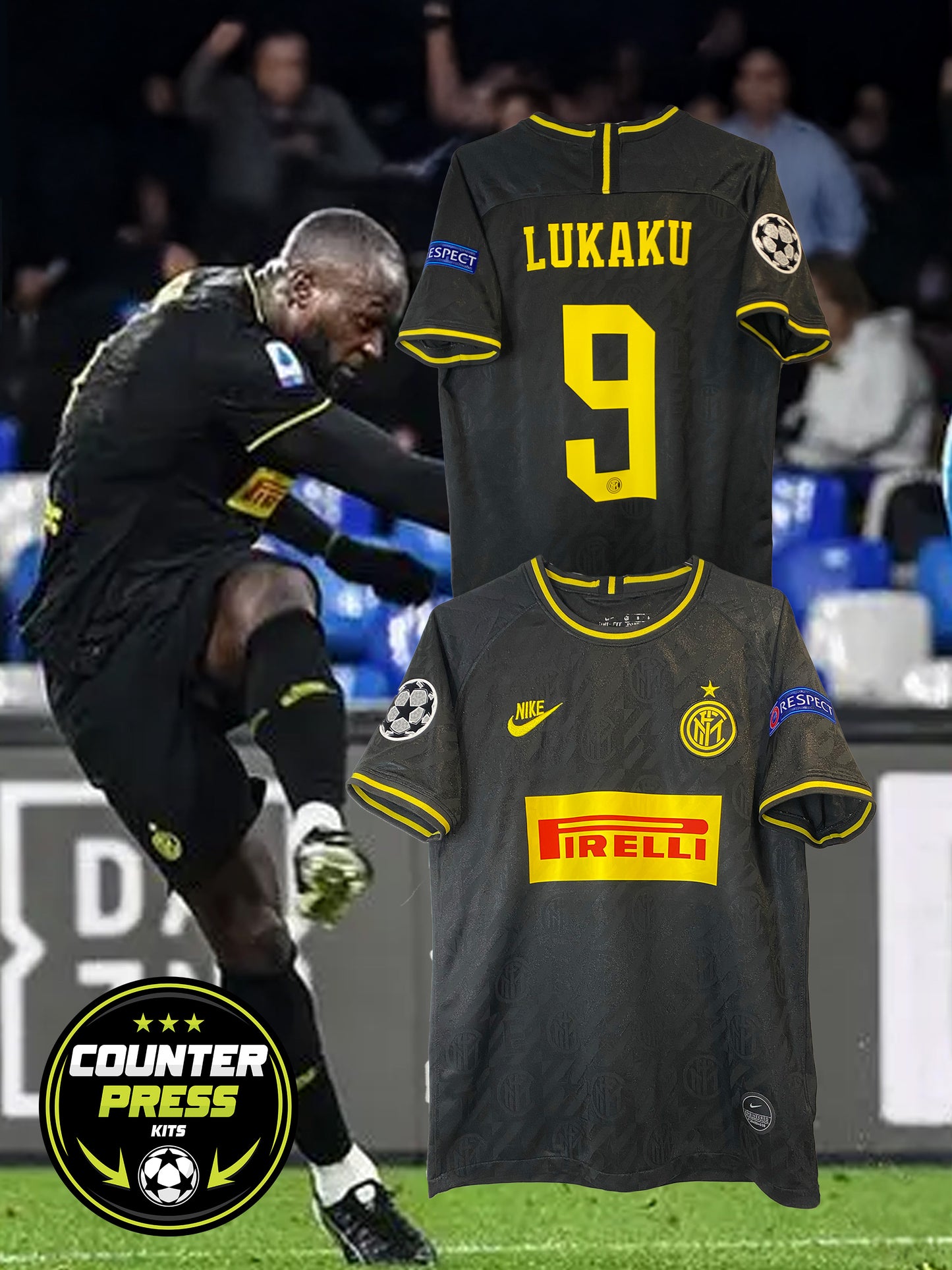 Iner Milan 2019/2020 Third Football Shirt Small - Romelu Lukaku