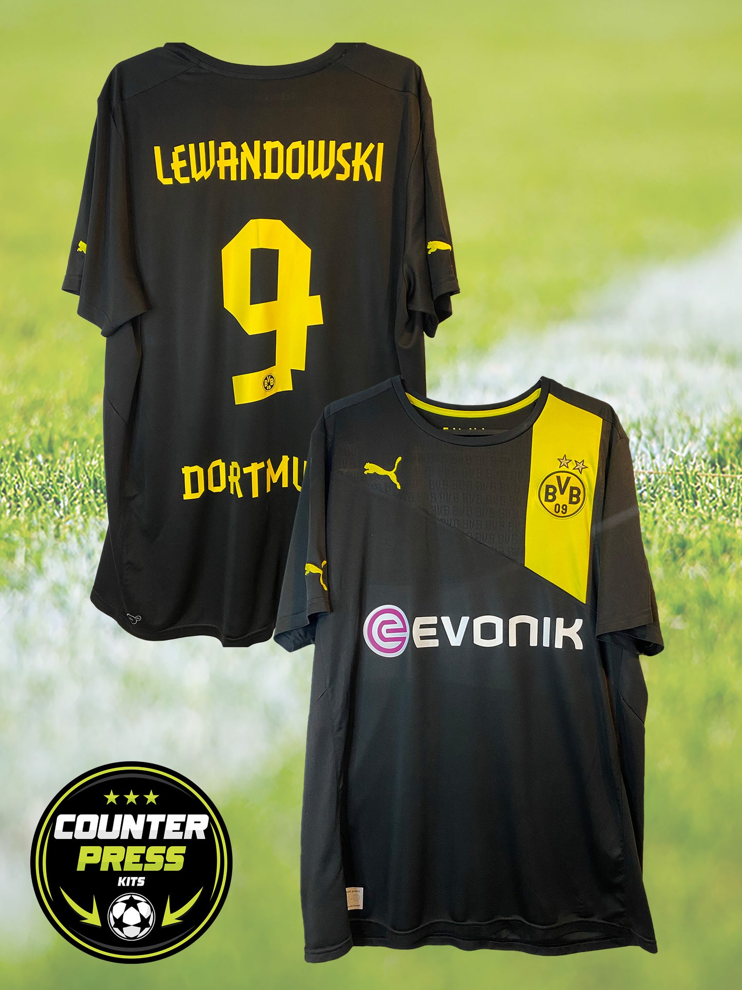 Borussia Dortmund 2012/2013 Away Football Shirt 2XL - Robert Lewandowski