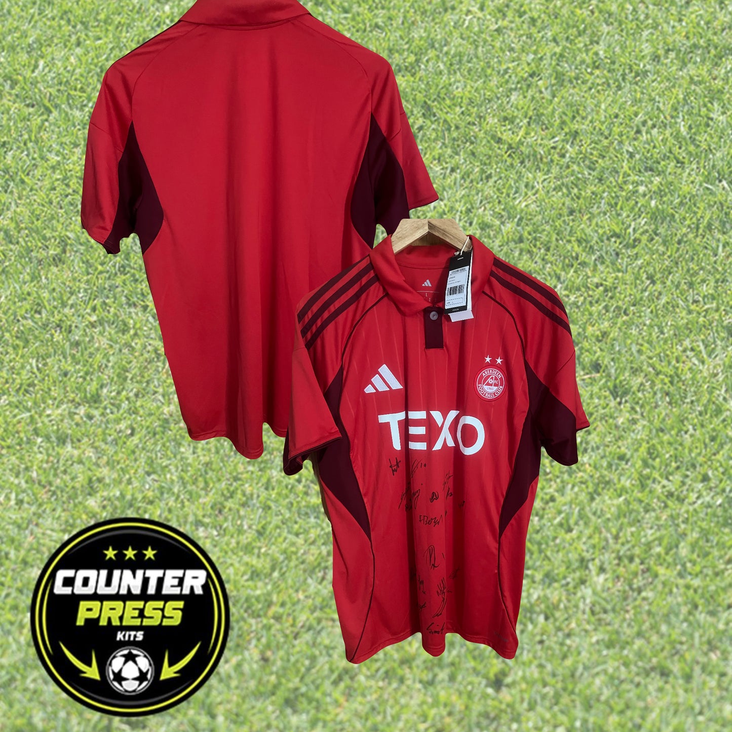 Aberdeen 2025/2026 Home Football Shirt Large - BNWT - Squad Signed