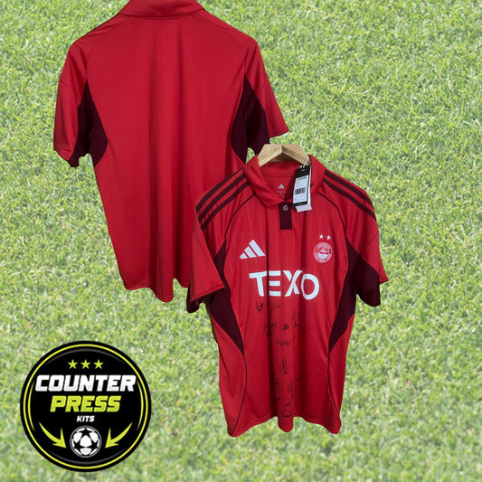Aberdeen 2025/2026 Home Football Shirt Large - BNWT - Squad Signed