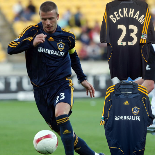 LA Galaxy 2007/2008 Away Football Shirt Medium - David Beckham