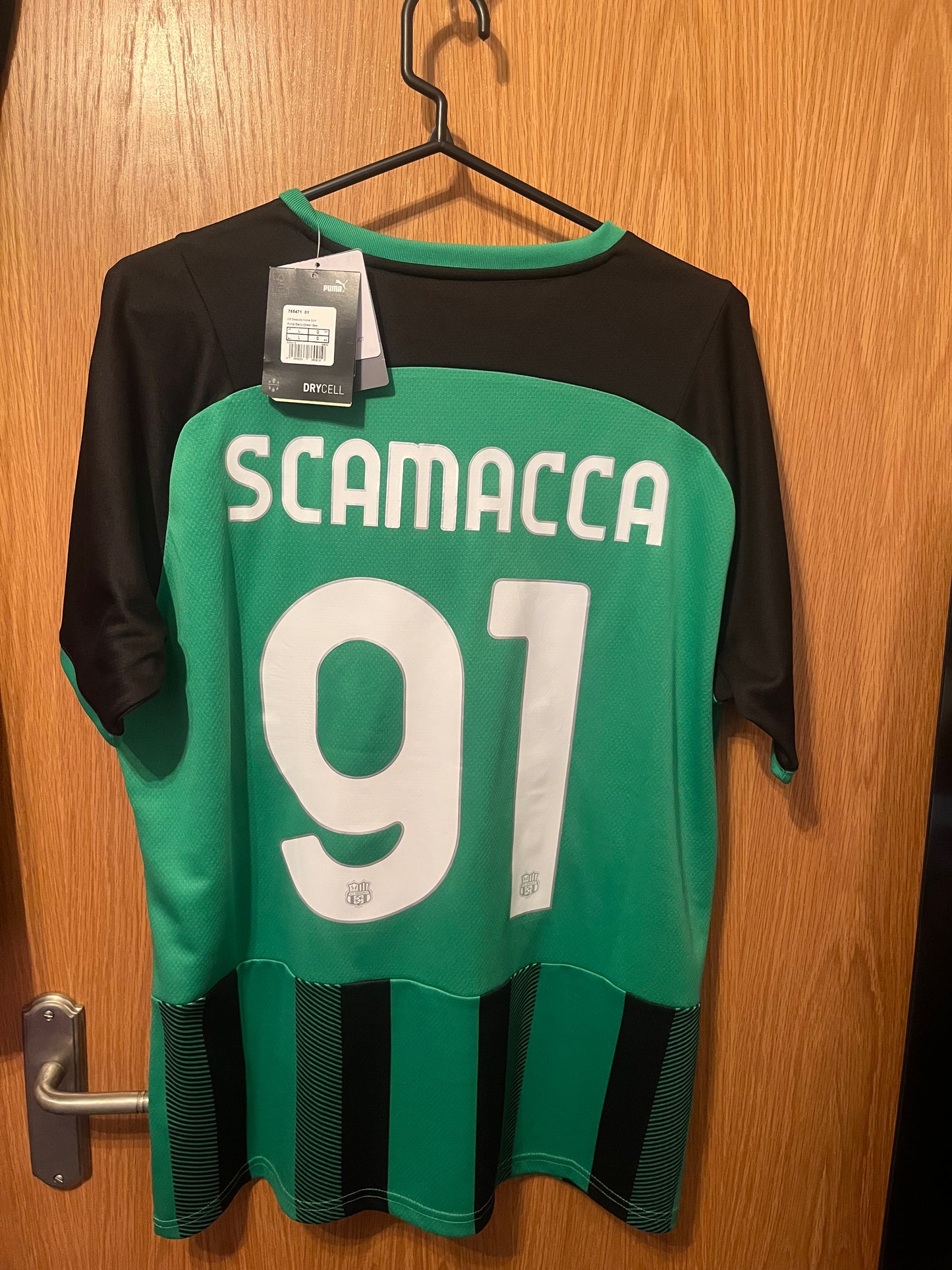 Sassuolo 2021/2022 Home Football Shirt Large - Gianluca Scamacca - BNWT
