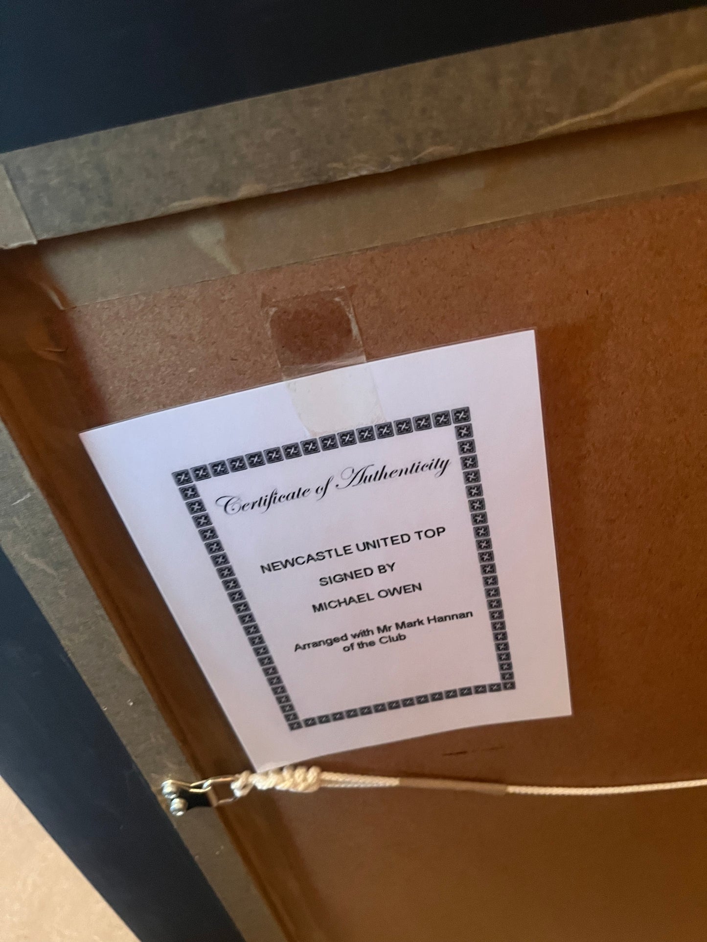 Newcastle United 2007/2008 Home Football Shirt Large - Michael Owen - Signed + Framed