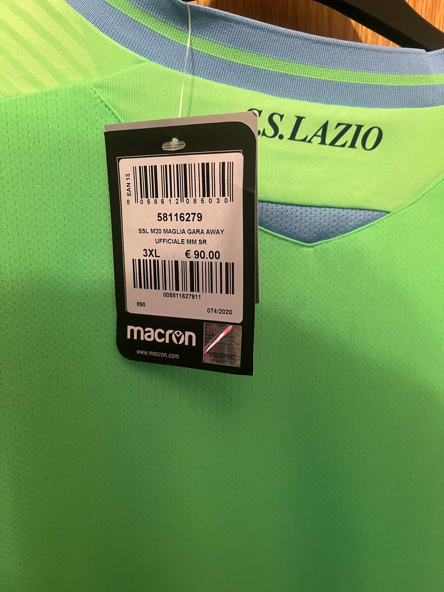 SS Lazio 2020/2021 Away Football Shirt 3XL - Fits 2XL
