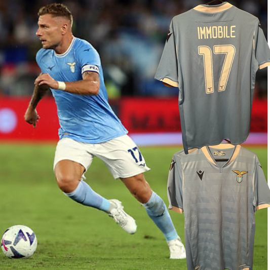 SS Lazio 2019/2020 Home Football Shirt Large - Fits Medium - Ciro Immobile